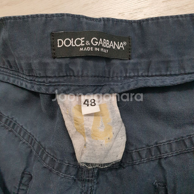 돌체앤가바나 네이비색 플레이트 치노팬츠 48사이즈 32 33--3