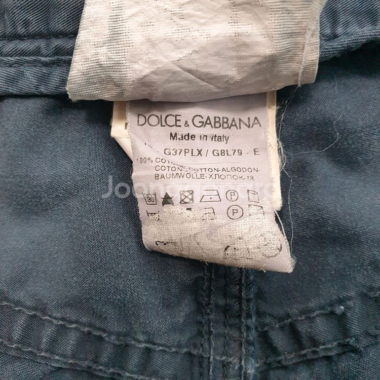 돌체앤가바나 네이비색 플레이트 치노팬츠 48사이즈 32 33--4