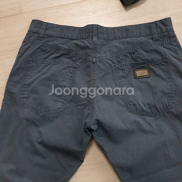 돌체앤가바나 네이비색 플레이트 치노팬츠 48사이즈 32 33--5