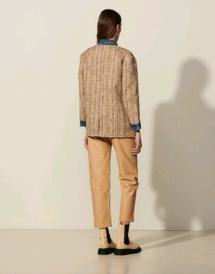 산드로 크리스틴 멀티 트위드 데님 자켓 34--3