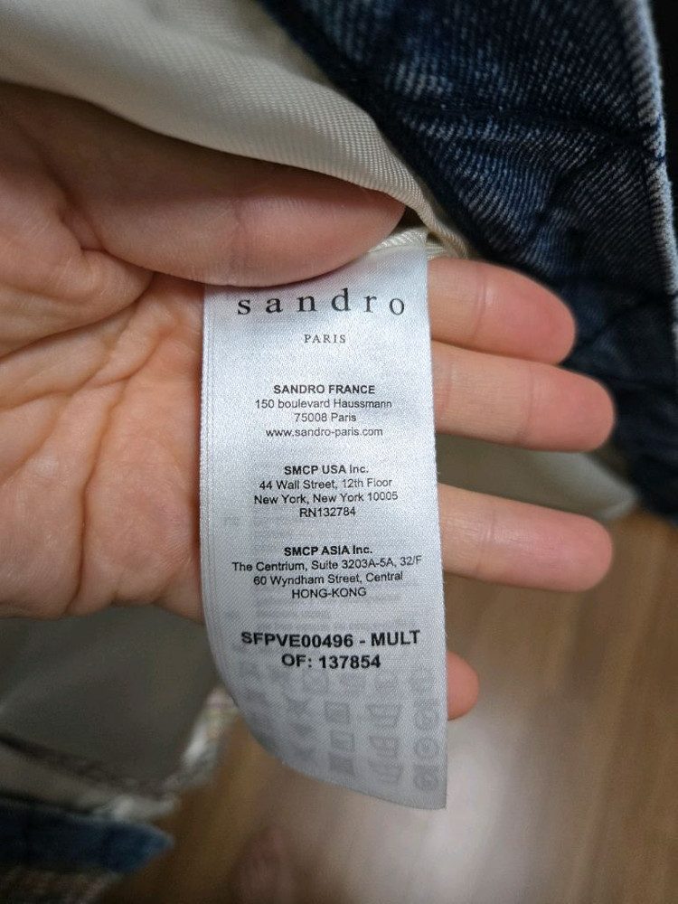 산드로 크리스틴 멀티 트위드 데님 자켓 34--6