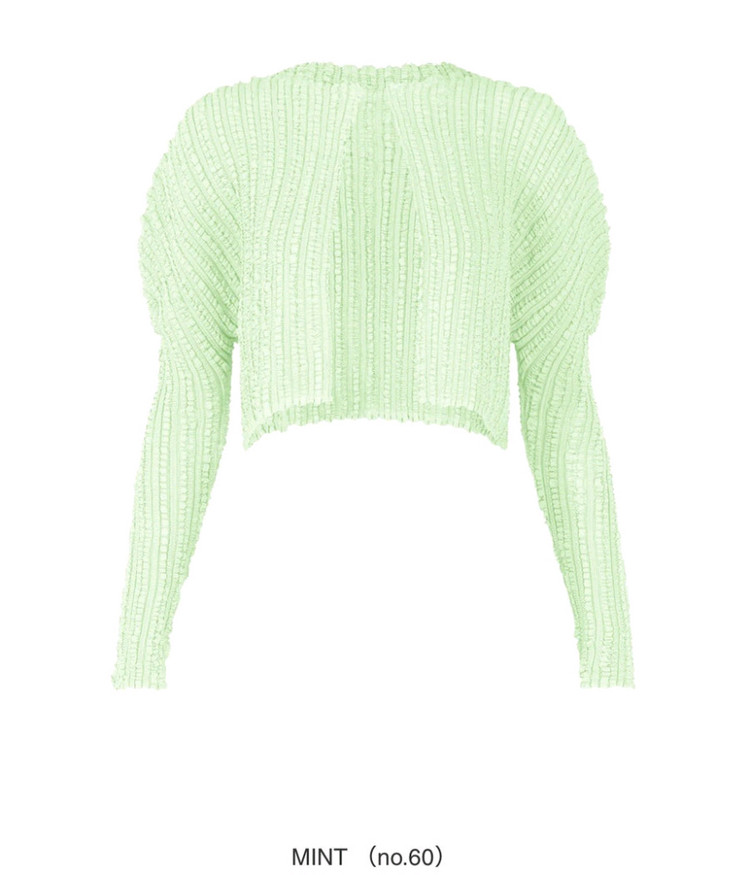 이세이미야케 젤리피쉬 가디건&해칭 스커트--6