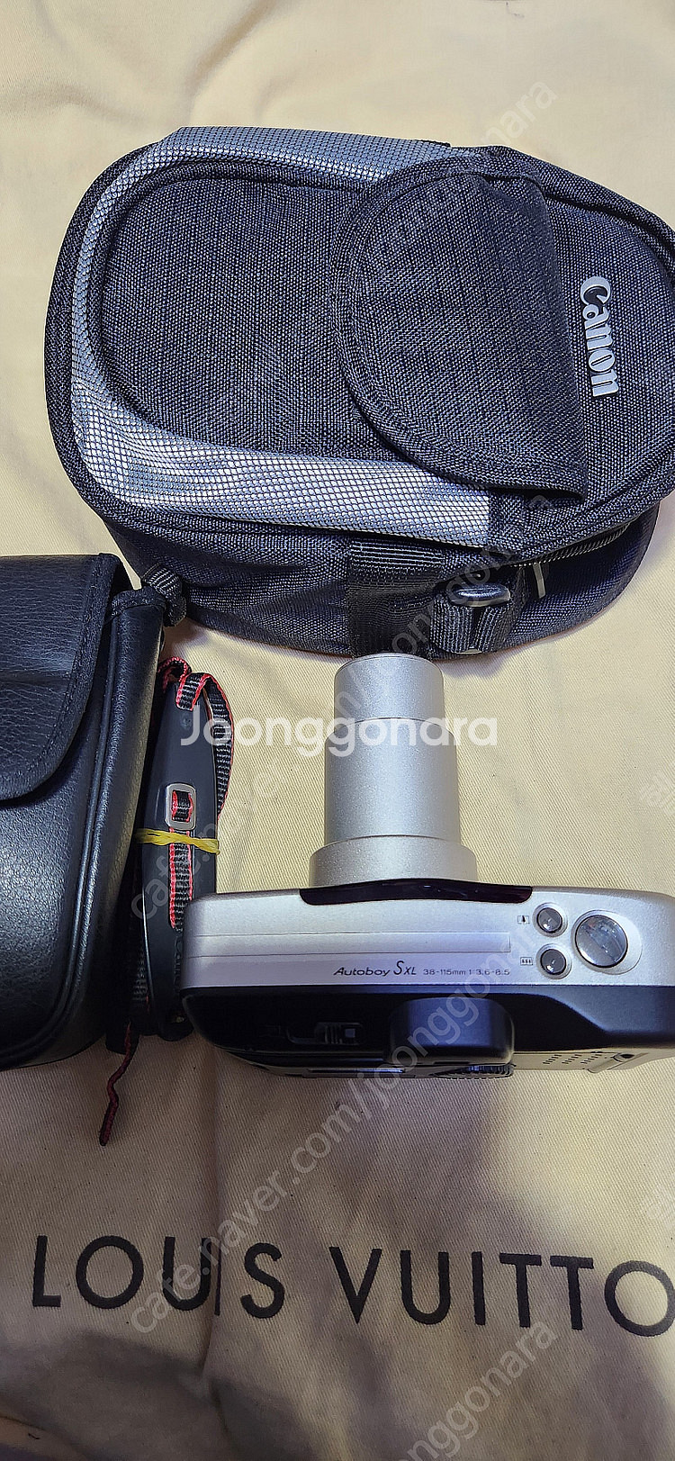 CANON Autoboy SXL(A급), CR123A 2개 전기능ok, 케이스, 캐논가방.--1