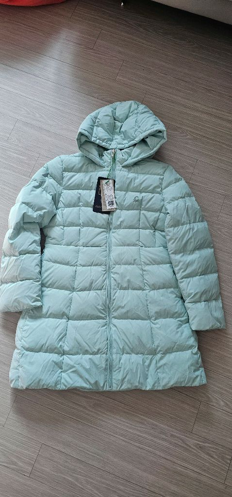 베네통 키즈 민트 구스경량 롱패딩 160--3