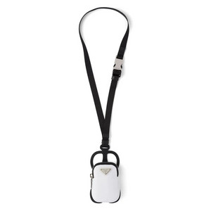 새상품 프라다 리나일론 폰홀더 케이스 스트랩 지갑 파우치 화이트 이미지