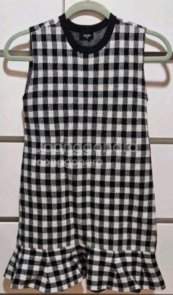 로엠걸즈 패턴 원피스겸 조끼 세트--2