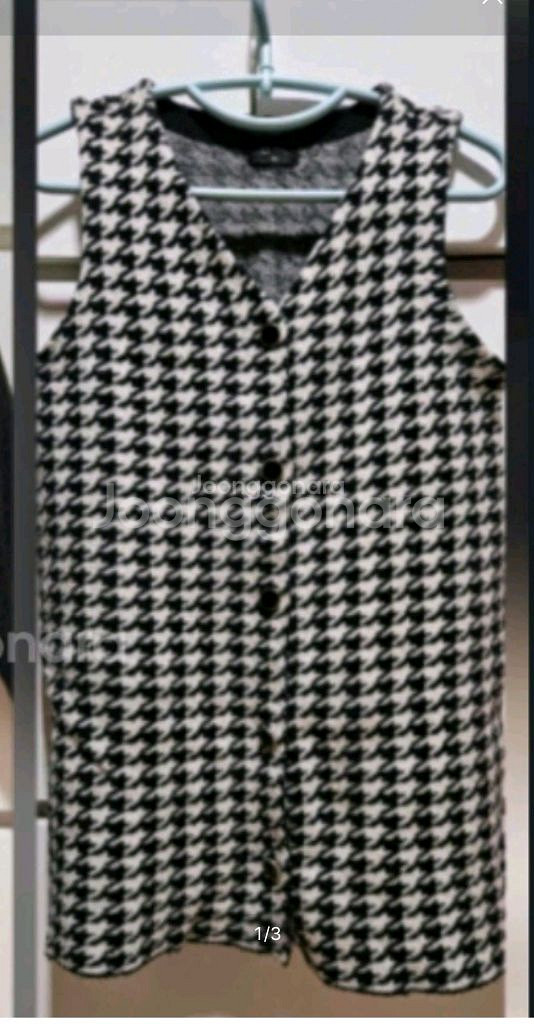 로엠걸즈 패턴 원피스겸 조끼 세트--3