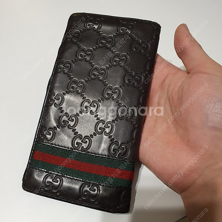 정품 구찌 삼선 시마 장지갑--1