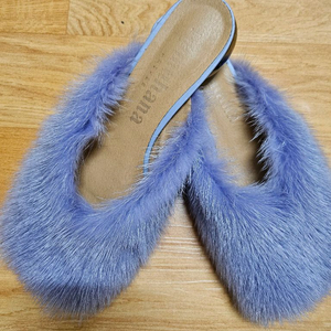 리얼밍크 뮬 슬리퍼