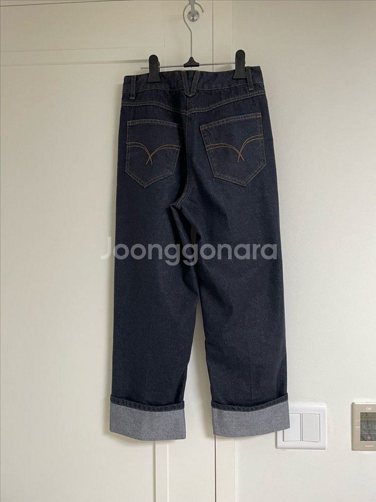 럭키슈에뜨 턴업 데님 팬츠--3