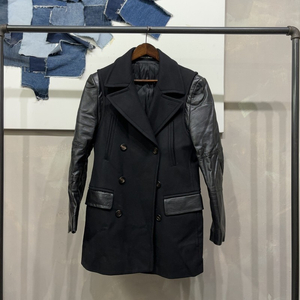 (100) 반하트디알바자 캐시미어 양가죽 더블버튼 하프코트