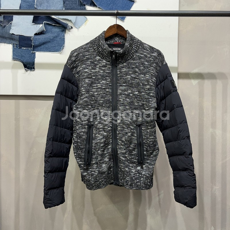 (105) 블랙야크 등산 아웃도어 구스다운 거위털 니트 경량패딩--0