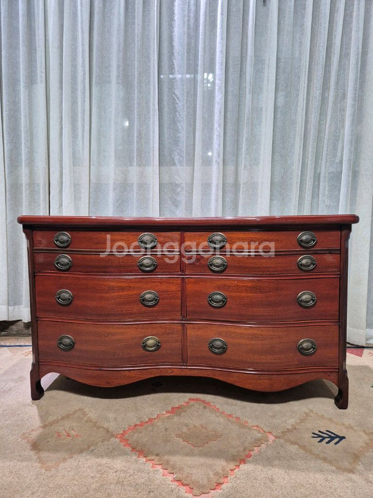 USA 엔틱 6D 와이드 서랍장--0