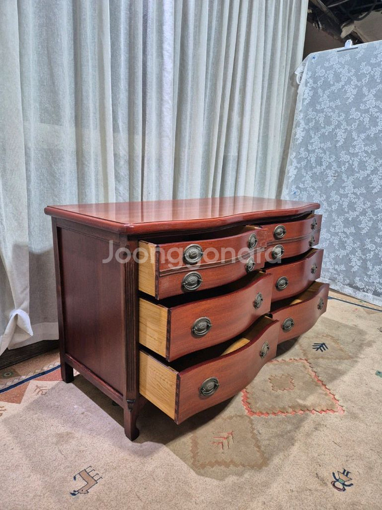 USA 엔틱 6D 와이드 서랍장--4