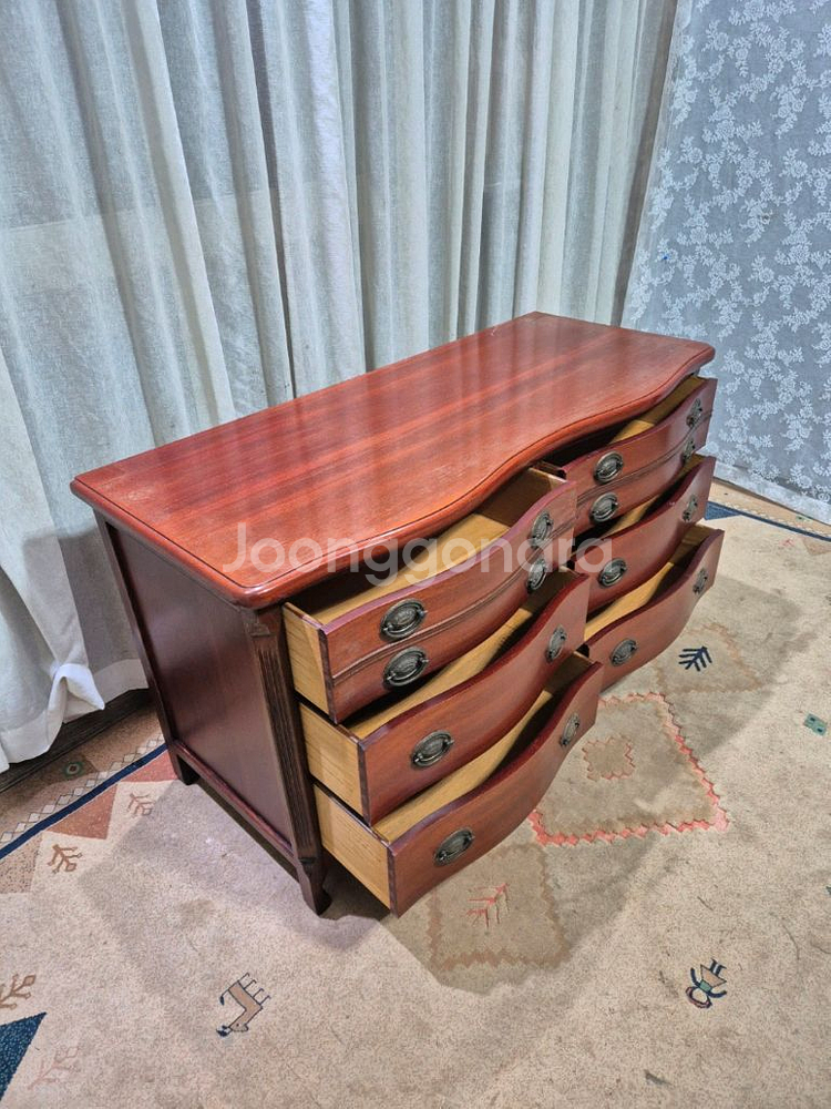 USA 엔틱 6D 와이드 서랍장--5