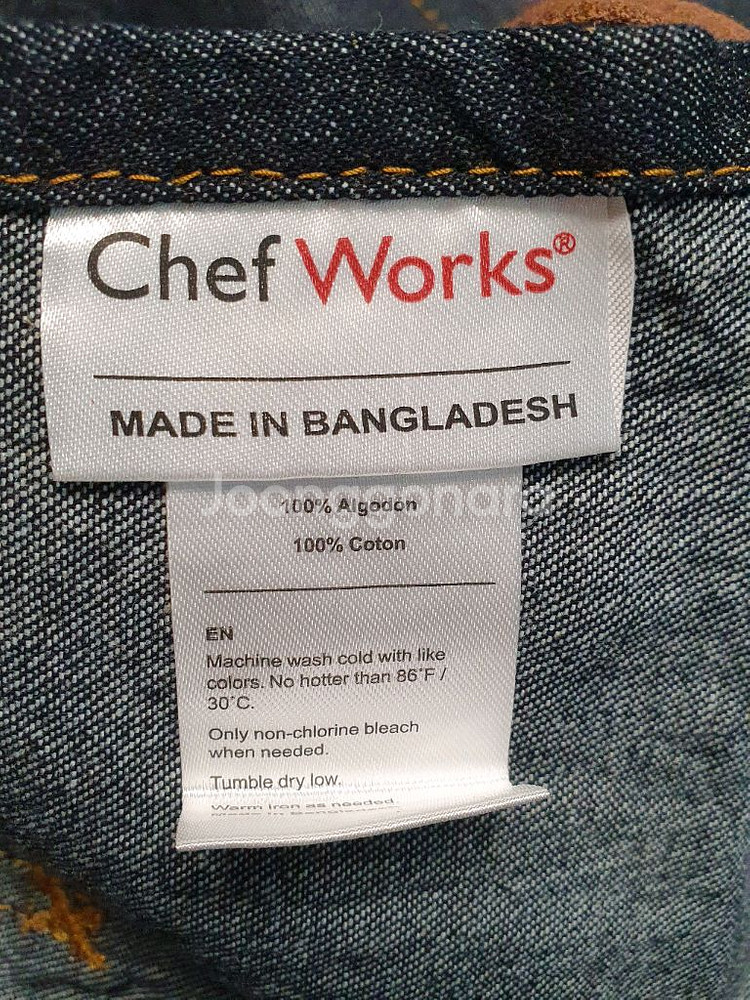 쉐프웍스 Chef Works 멤피스 빕 데님 앞치마 새상품--9