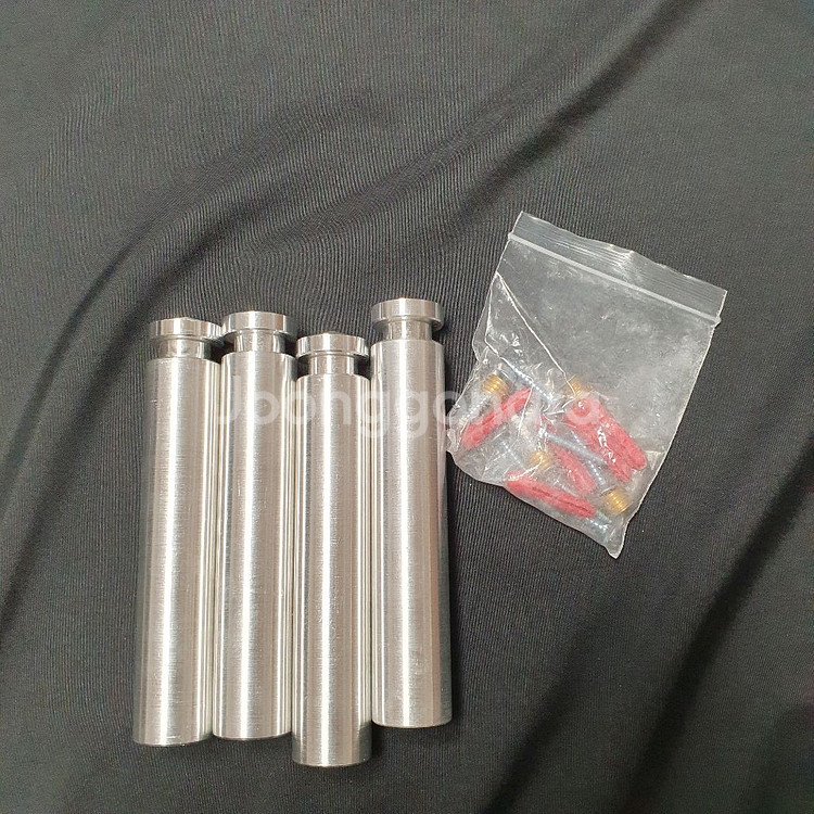 스테인리스 벽옷걸이 벽면 후크 원형기둥 피스고정형 4개 일괄--0