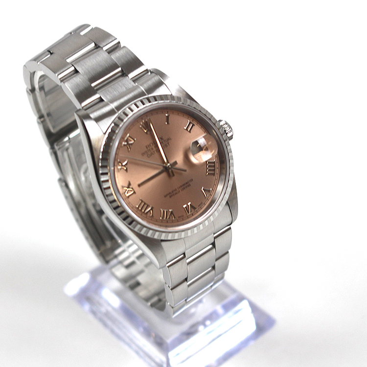 [중고명품다올] 롤렉스 데이저스트 36 스틸 시계 로만 엔진턴 베젤 핑크판 16220--3