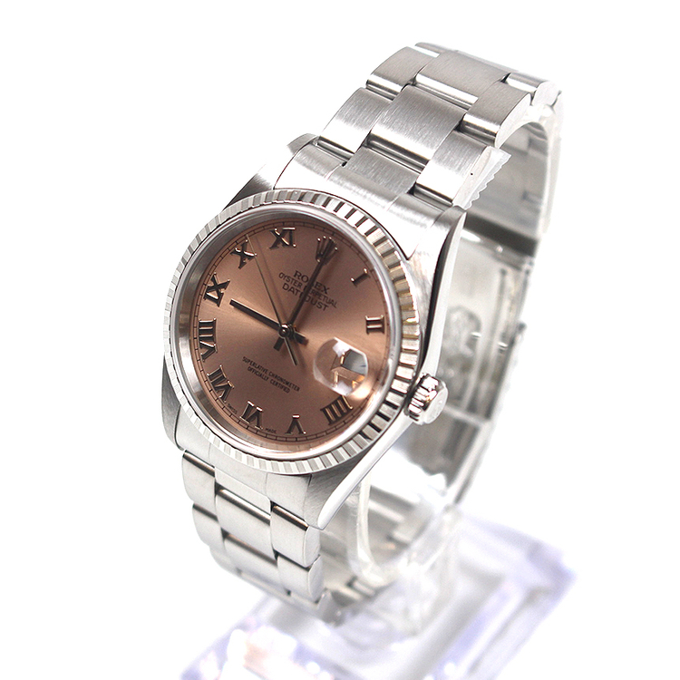 [중고명품다올] 롤렉스 데이저스트 36 스틸 시계 로만 엔진턴 베젤 핑크판 16220--2