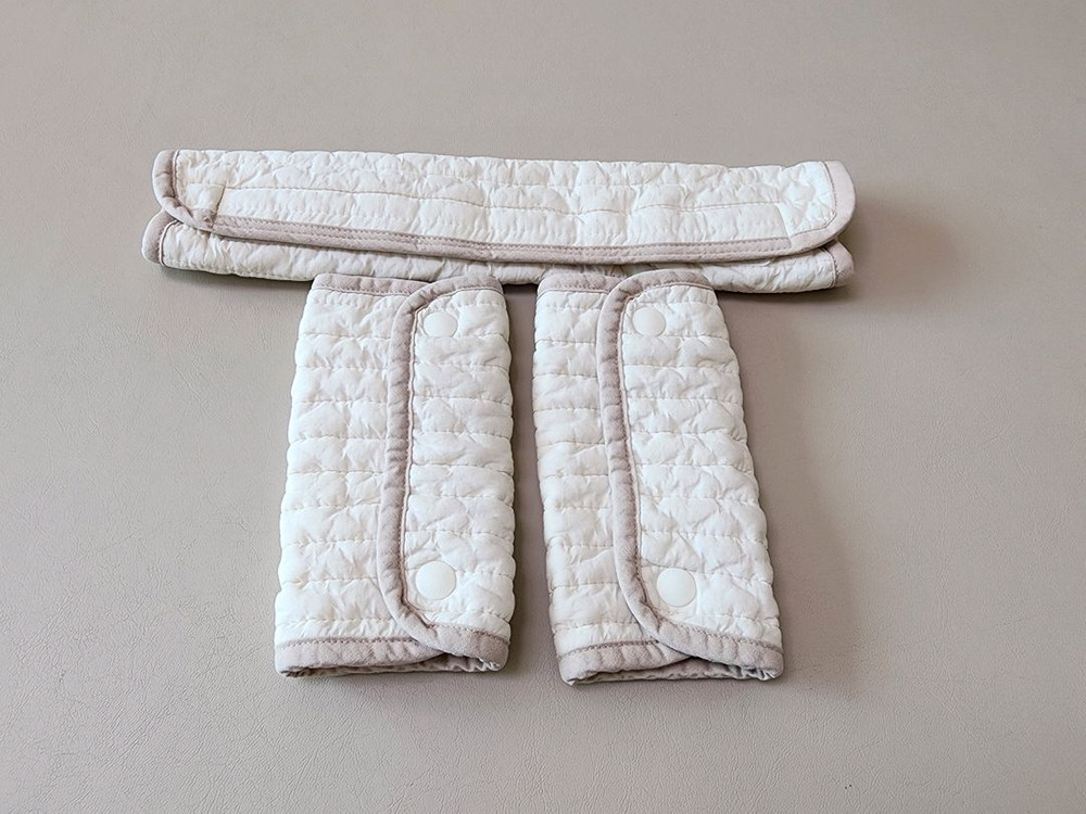 하두언니 유모차 안전바 커버 안전벨트 커버 세트 영유아 유모차용품 곰돌이 이미지