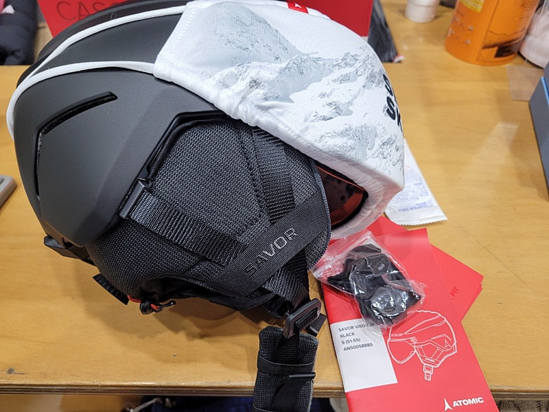 아토믹 아동용 스키/보드 고글 일체형 헬멧 블랙 S 이미지