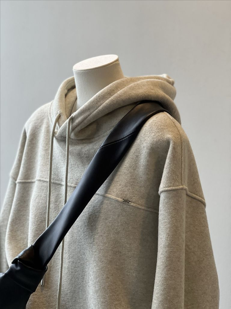 고급 니트 기모 트레이닝세트 오트밀 새제품--3