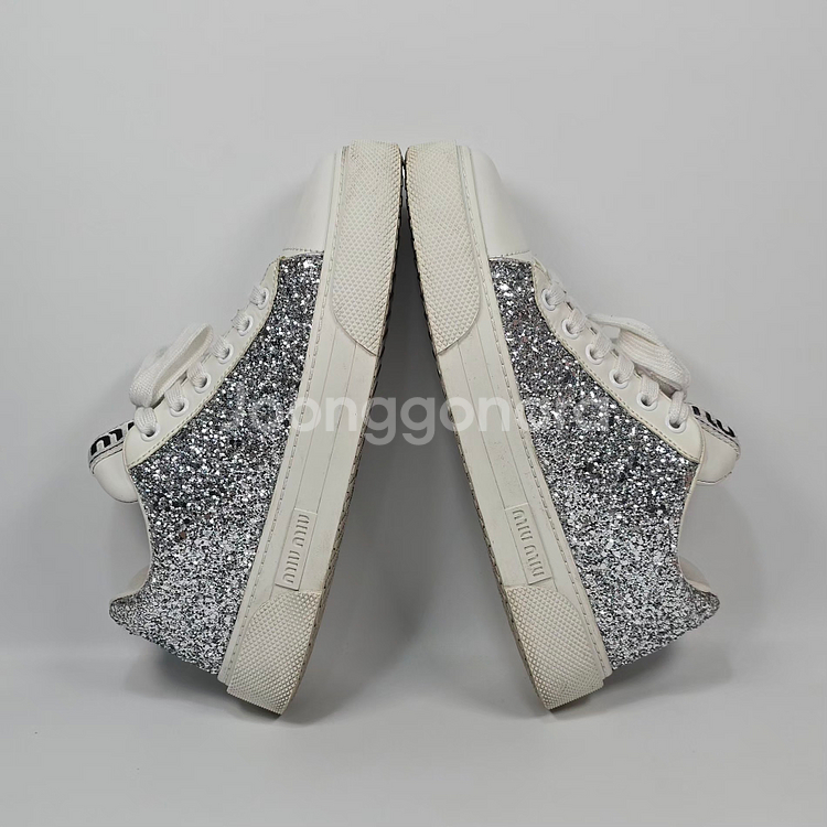 미우미우 글리터 스니커즈 ( 225 )--3