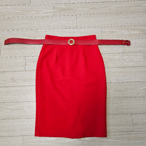 모조에스핀 벨트 셋트 스커트 레드 55사이즈-택포4만원