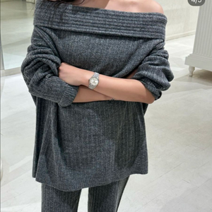 (새상품) 아상 Leeds 그레이 니트 셋업