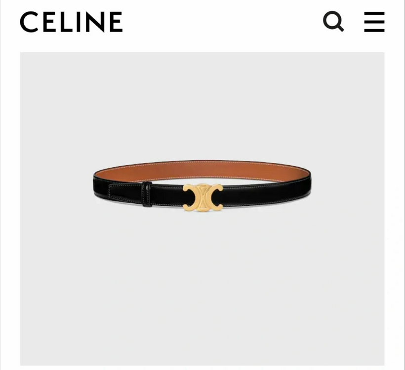 셀린느 트리옹프 버클 25mm 리버시블 벨트(새제품)--0