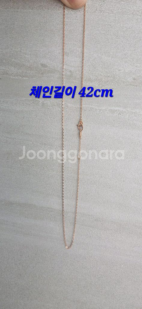18k핑크골드 3푼 함마 체인목걸이 미착용--0