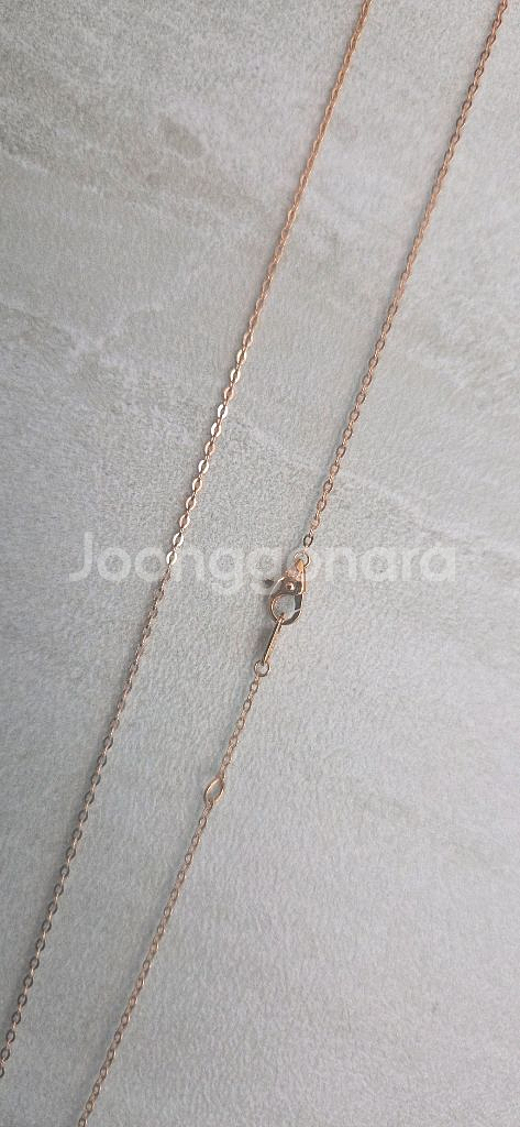 18k핑크골드 3푼 함마 체인목걸이 미착용--1