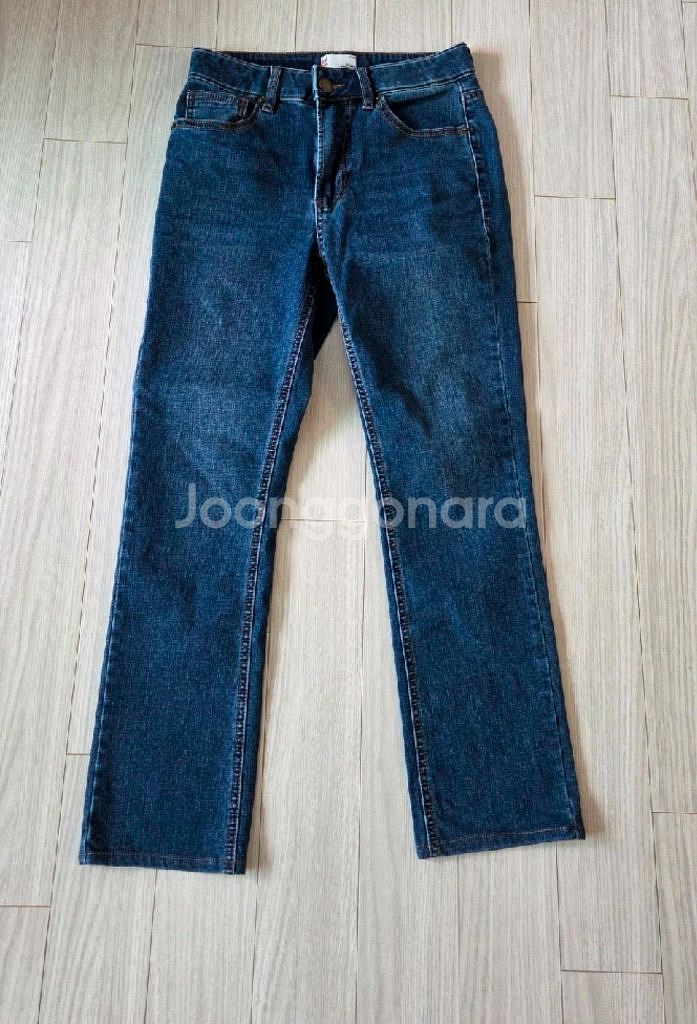 여성약기모 스판 일자청바지--0