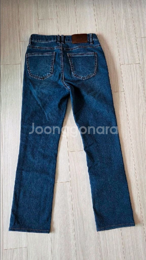 여성약기모 스판 일자청바지--1