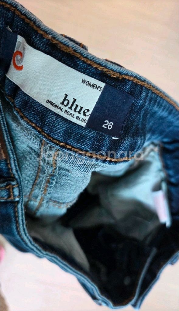 여성약기모 스판 일자청바지--2