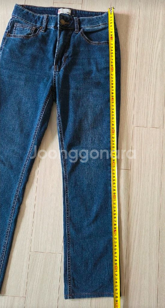 여성약기모 스판 일자청바지--7