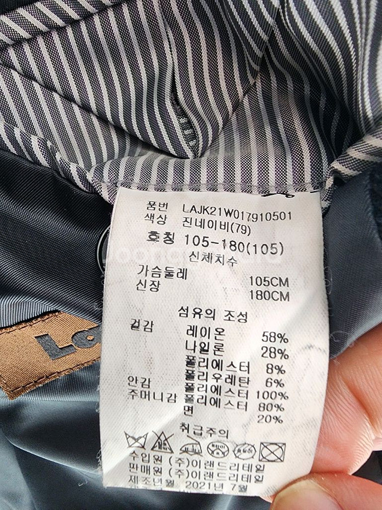 란찌 다크네이비 블레이저 자켓 팜. 100~105사이즈 lanzi--5