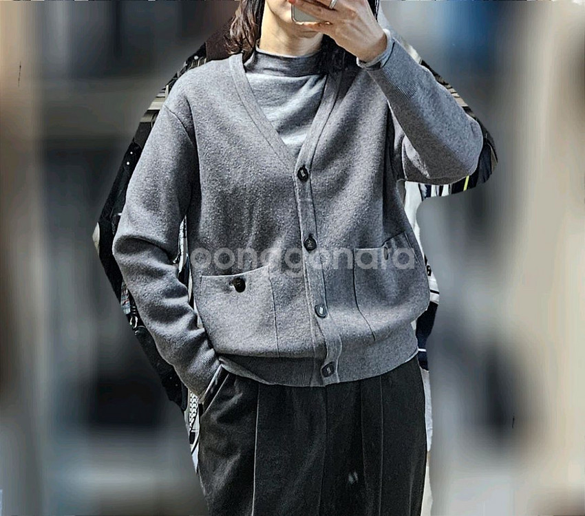 캐시미어 울혼방 가디건 55--3