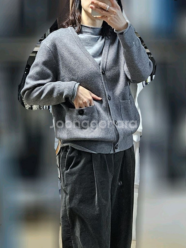 캐시미어 울혼방 가디건 55--4