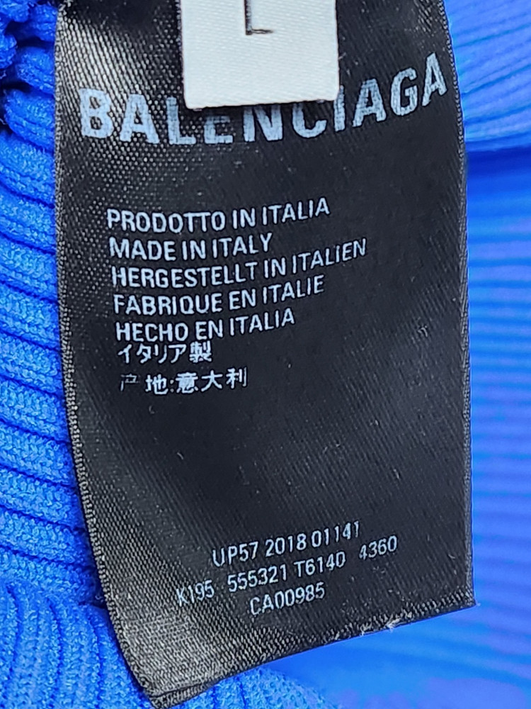 [L] 발렌시아가 블루 멀티로고 골지 여성 니트 555321 T6140 이미지