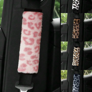 호피무늬 안전벨트 숄더 가드 2개 세트 회색 이미지