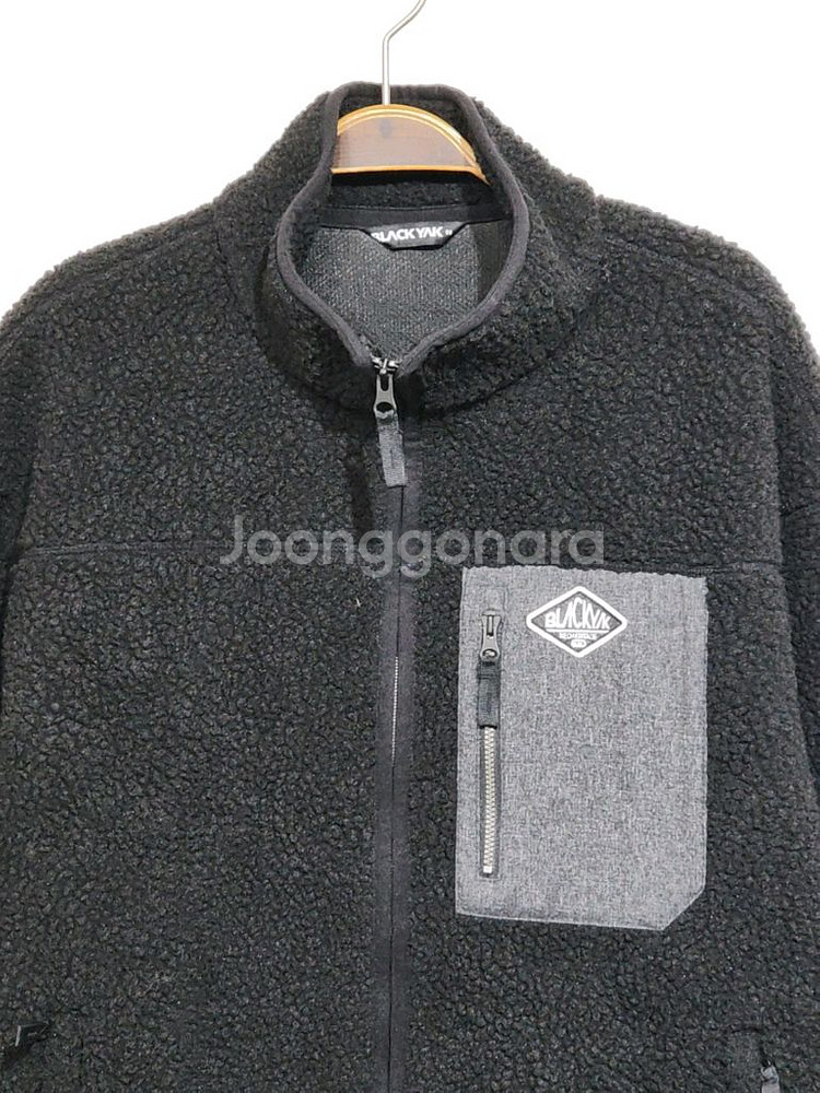 (95) 블랙야크 플리스 롱점퍼 검정 뽀글이 후리스 자켓--1