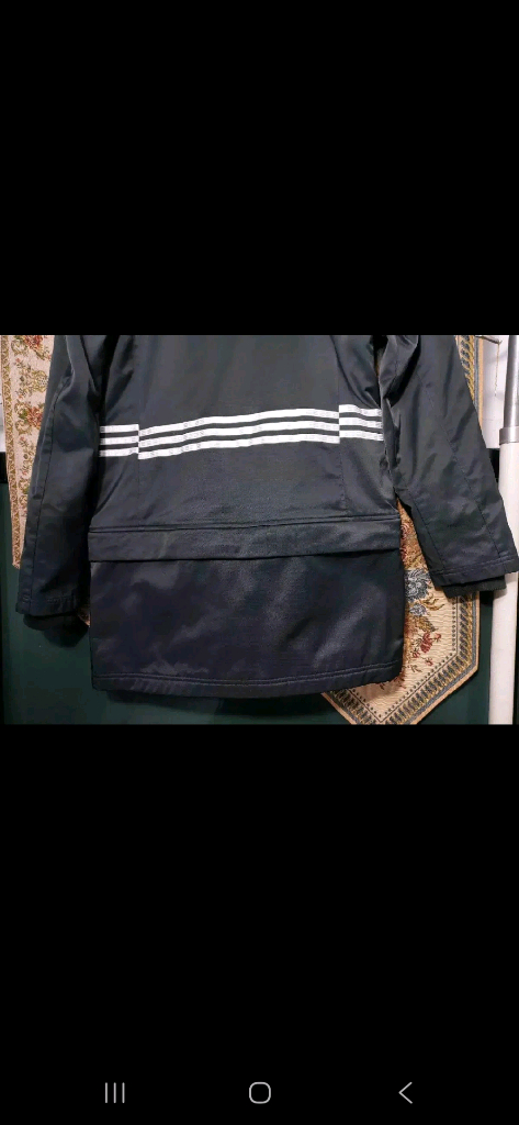 XL여 아디다스 기모 허리분리 삼선 코트 자켓--4