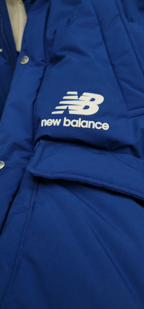 뉴발란스 케이브 퀼팅 미드롱 구스다운 블루 남녀공용--4