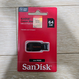 [미개봉] 샌디스크 Cruzer Blade USB 64GB 판매합니다.