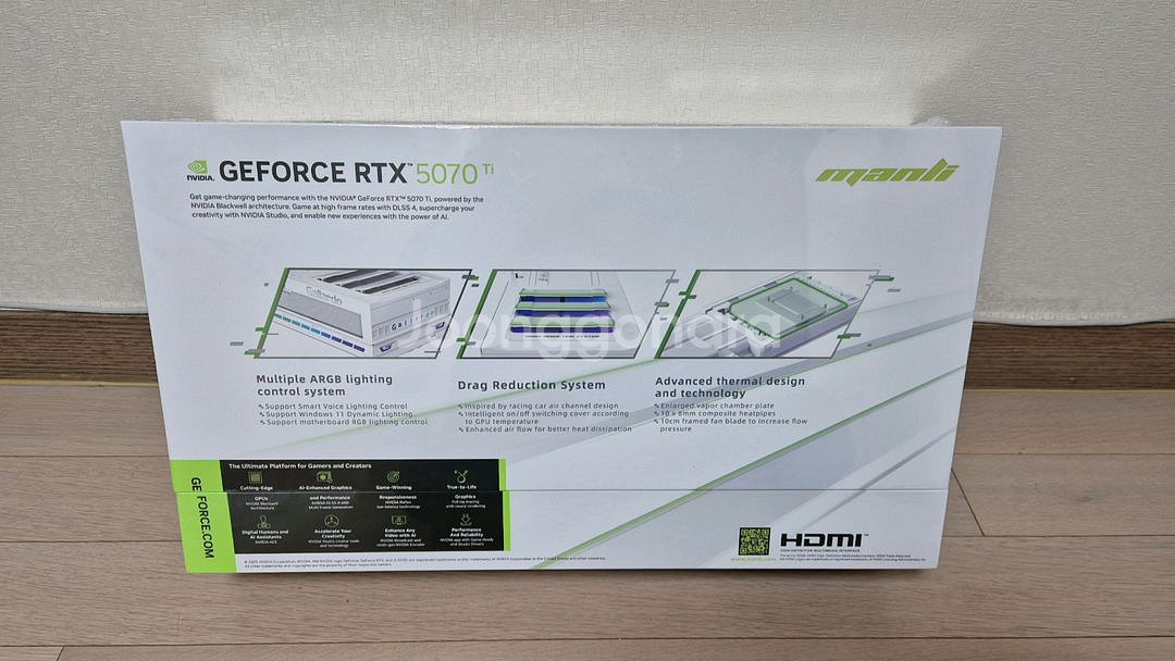 미개봉) 만리 RTX 5070 Ti 화이트 가야르도 갈라도 새제품 (무상AS 3년) 5070ti--1