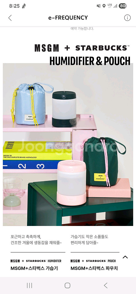 MSGM x 스타벅스 파우치 (그린, 블루)--1