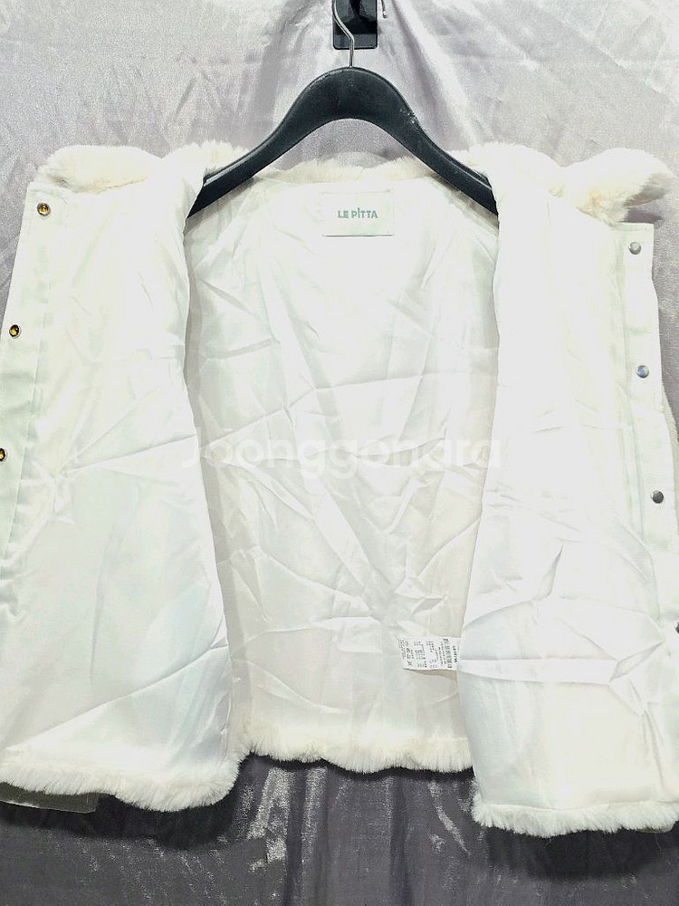 르피타 레더 배색 에코퍼 숏 자켓 85--2