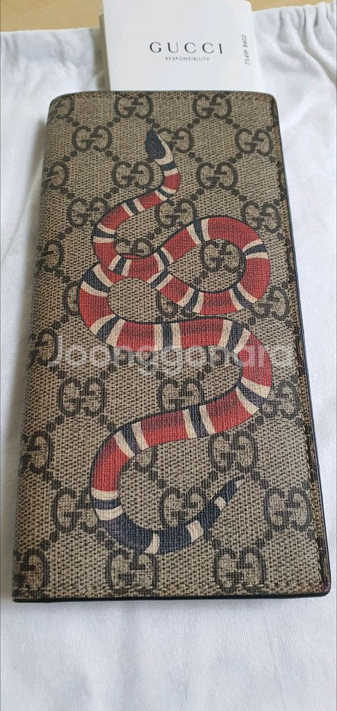 구찌 스네이크 장지갑 반지갑 정품S급(감정O)프라다루이비통디올고야드샤넬셀린느보테가생로랑--1