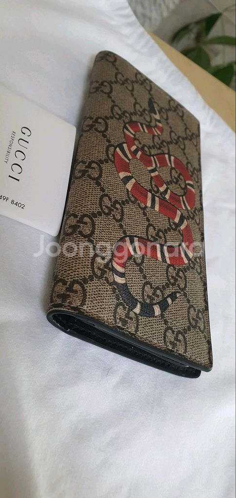 구찌 스네이크 장지갑 반지갑 정품S급(감정O)프라다루이비통디올고야드샤넬셀린느보테가생로랑--4